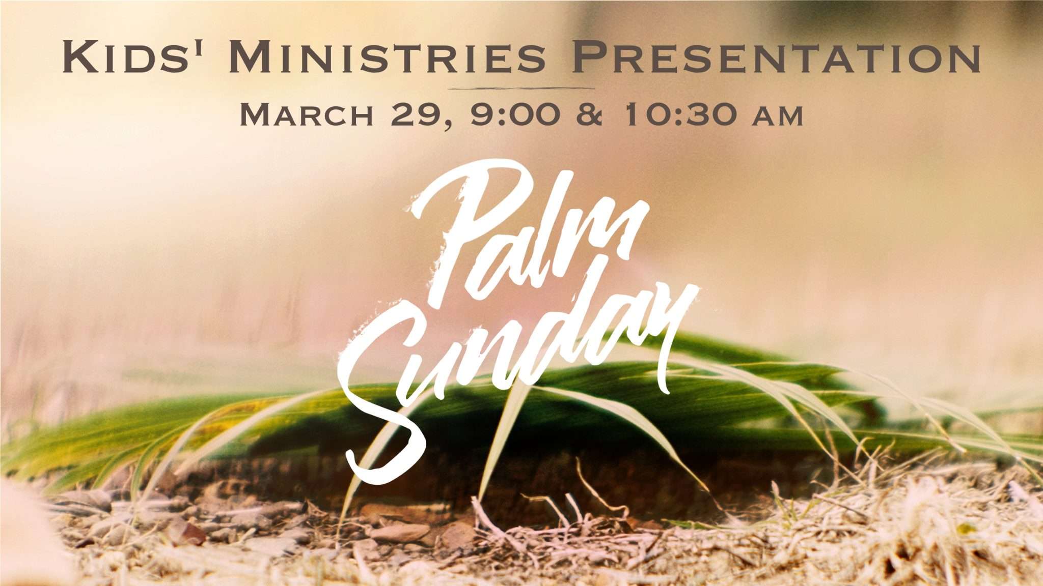 Palm Sunday Kids’ Presentation